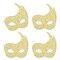 Big Dot of Happiness Gold Glitter Masks - No-Mess Real Gold Glitter Cut-Outs - Masquerade Mardi Gras Party Confetti - Set of 24